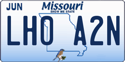 MO license plate LH0A2N