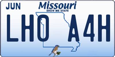 MO license plate LH0A4H