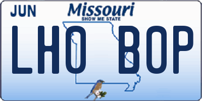 MO license plate LH0B0P