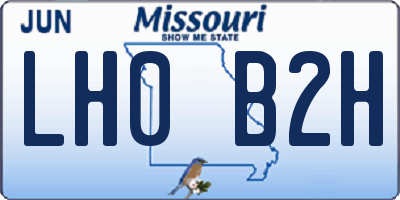 MO license plate LH0B2H