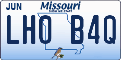 MO license plate LH0B4Q