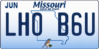 MO license plate LH0B6U
