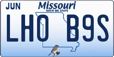 MO license plate LH0B9S