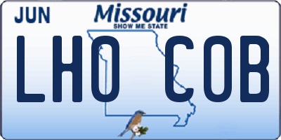 MO license plate LH0C0B