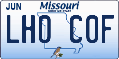 MO license plate LH0C0F