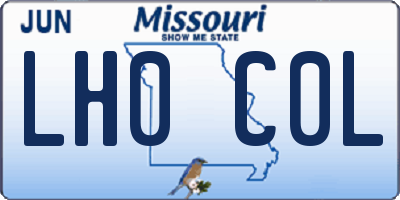 MO license plate LH0C0L