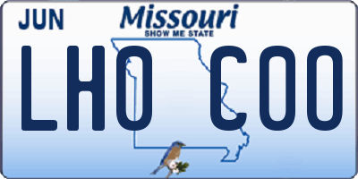 MO license plate LH0C0O