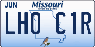 MO license plate LH0C1R