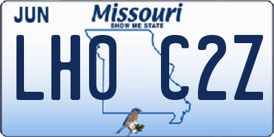 MO license plate LH0C2Z