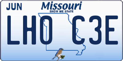 MO license plate LH0C3E