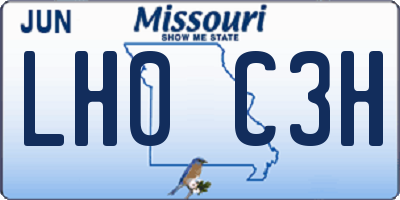 MO license plate LH0C3H