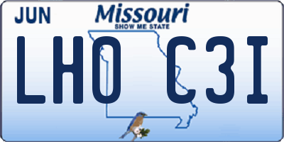 MO license plate LH0C3I