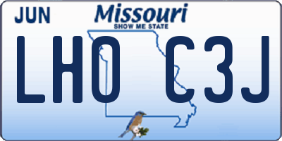 MO license plate LH0C3J