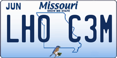 MO license plate LH0C3M