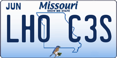 MO license plate LH0C3S