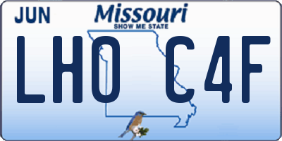 MO license plate LH0C4F