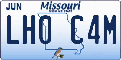 MO license plate LH0C4M