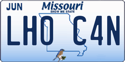MO license plate LH0C4N
