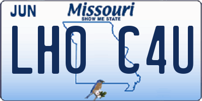MO license plate LH0C4U