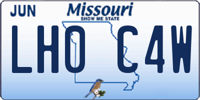MO license plate LH0C4W