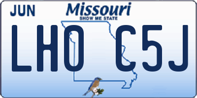 MO license plate LH0C5J