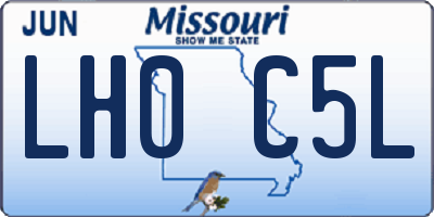 MO license plate LH0C5L