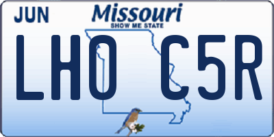 MO license plate LH0C5R