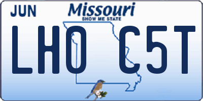 MO license plate LH0C5T