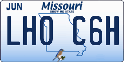 MO license plate LH0C6H