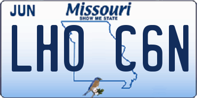 MO license plate LH0C6N