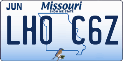 MO license plate LH0C6Z