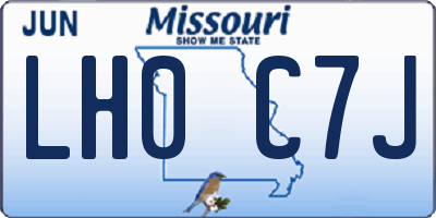 MO license plate LH0C7J