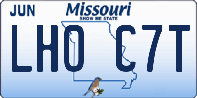 MO license plate LH0C7T