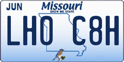 MO license plate LH0C8H