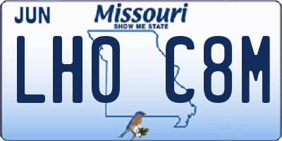 MO license plate LH0C8M