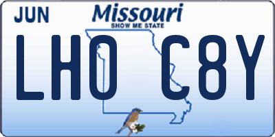 MO license plate LH0C8Y