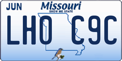 MO license plate LH0C9C
