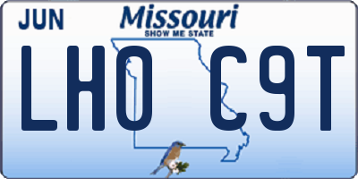 MO license plate LH0C9T