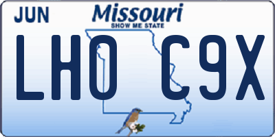 MO license plate LH0C9X