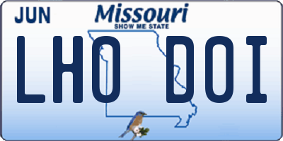 MO license plate LH0D0I