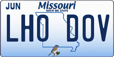 MO license plate LH0D0V