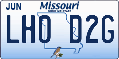 MO license plate LH0D2G