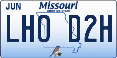 MO license plate LH0D2H