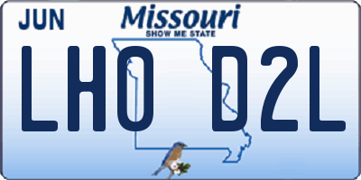MO license plate LH0D2L