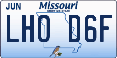 MO license plate LH0D6F
