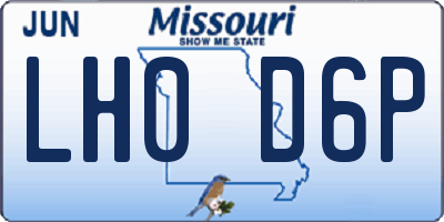 MO license plate LH0D6P