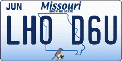MO license plate LH0D6U