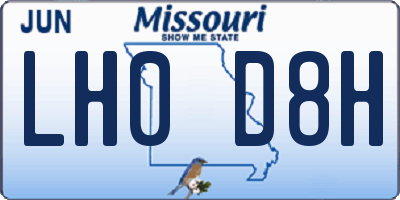 MO license plate LH0D8H
