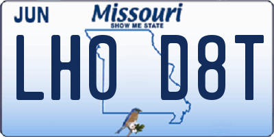 MO license plate LH0D8T