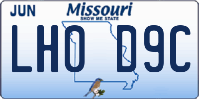 MO license plate LH0D9C